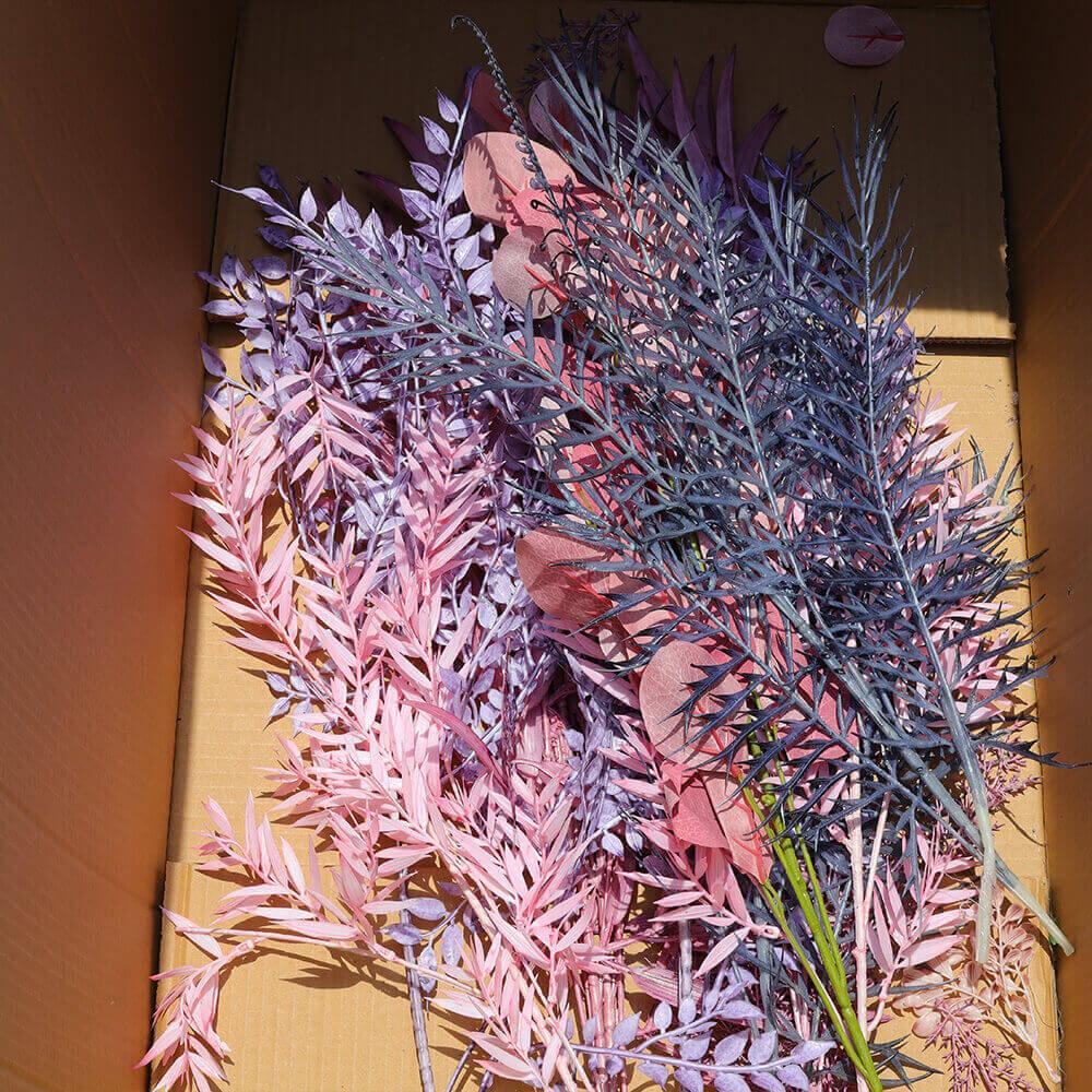 3D Artificial Purple Spruce Leaf Wedding Decoration | Uflower